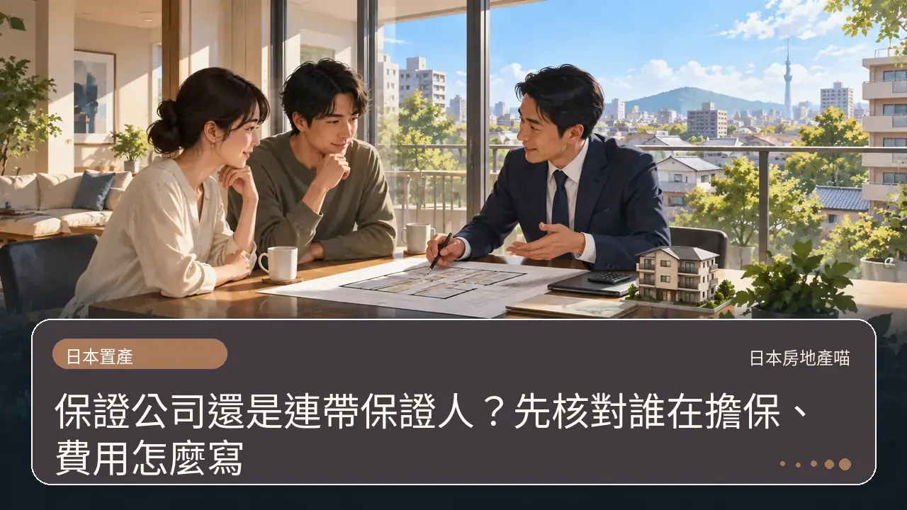 保證公司還是連帶保證人？先核對誰在擔保、費用怎麼寫主題插畫