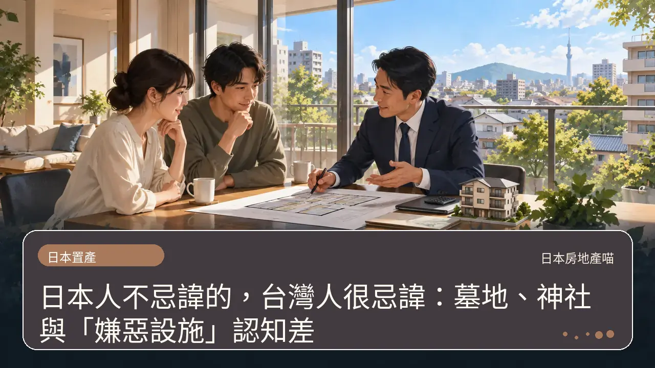 日本人不忌諱的，台灣人很忌諱：墓地、神社與「嫌惡設施」認知差主題插畫